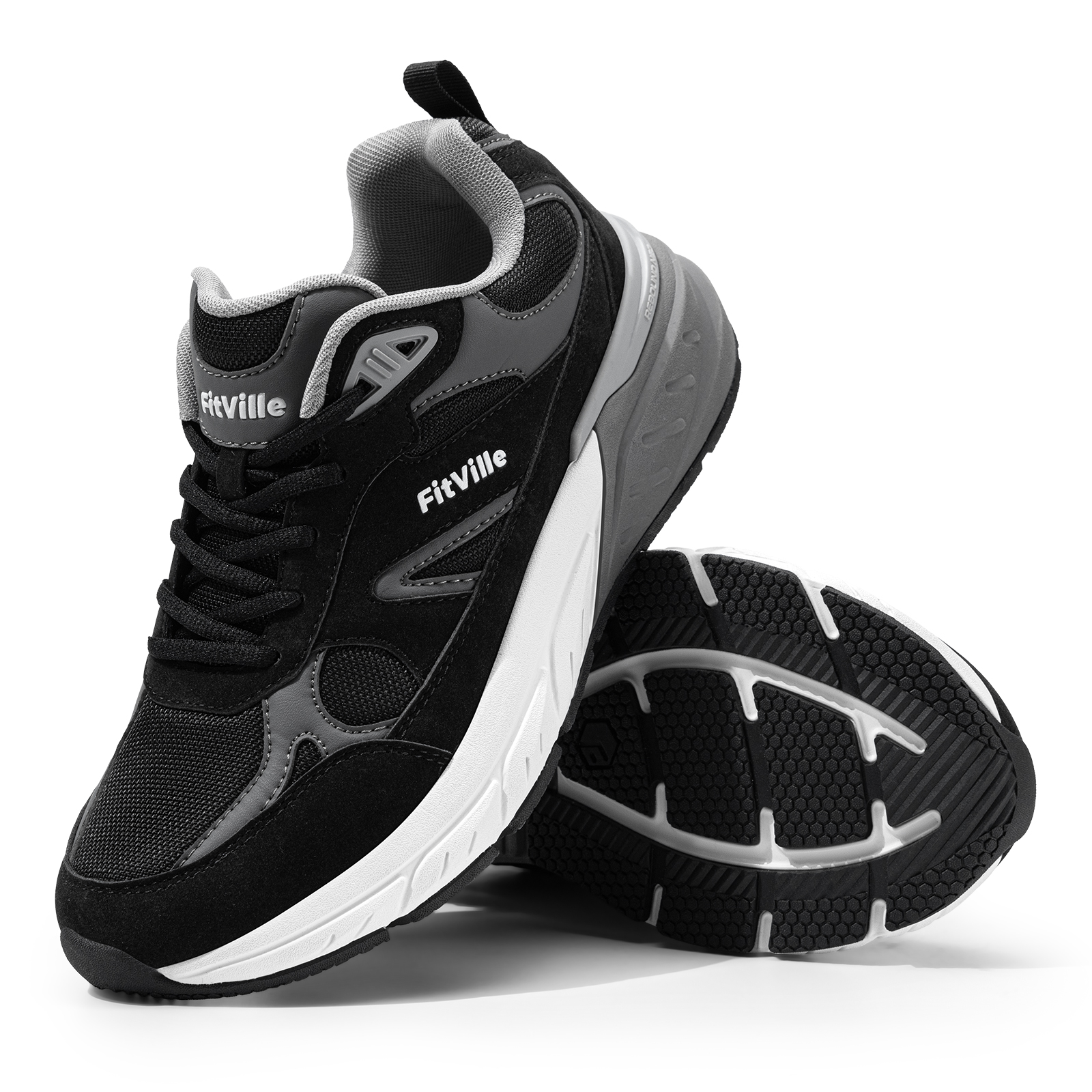 Men'S Shoes For Gym - Fitville Walking Shoes Wide Men's Casual