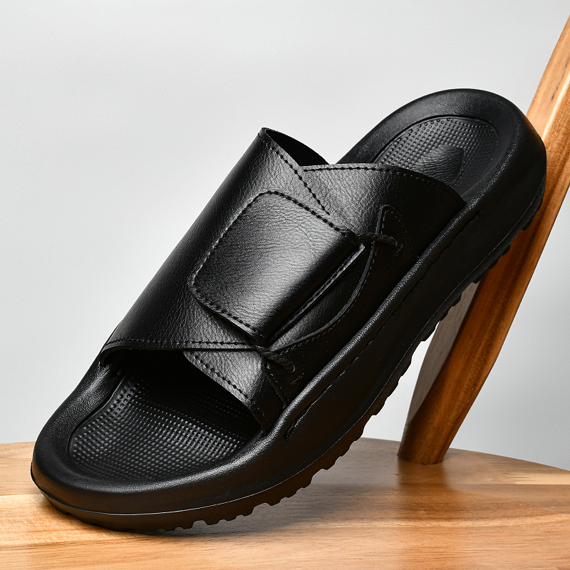 Men'S Shoes Business Casual - Leather Men's Slippers Slides Casual 2026