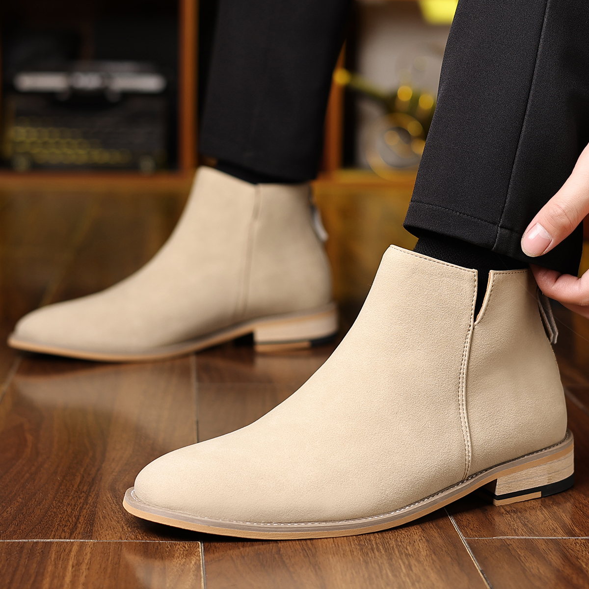Men'S Shoes Business Casual - Spring Autumn High-Top Leather Shoes Men's