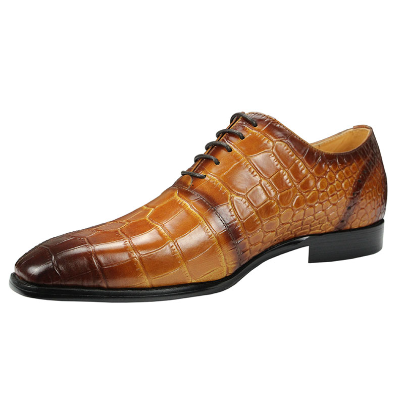 High-end Men's Dress Leather S - đánh giá và giá Men Shoes Yellow