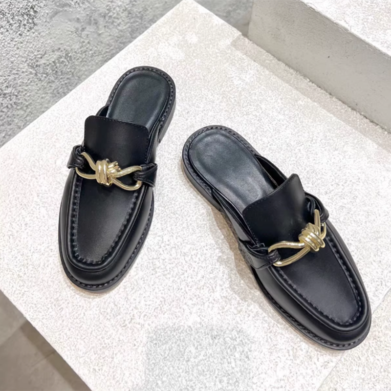 Metal Buckle Half Slippers For - đánh giá và giá Men'S Shoes Business Casual