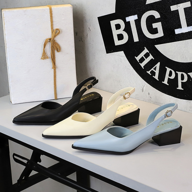 Pointed Toe Back Tripod Strap  - đánh giá và giá Dress Shoe Pointed