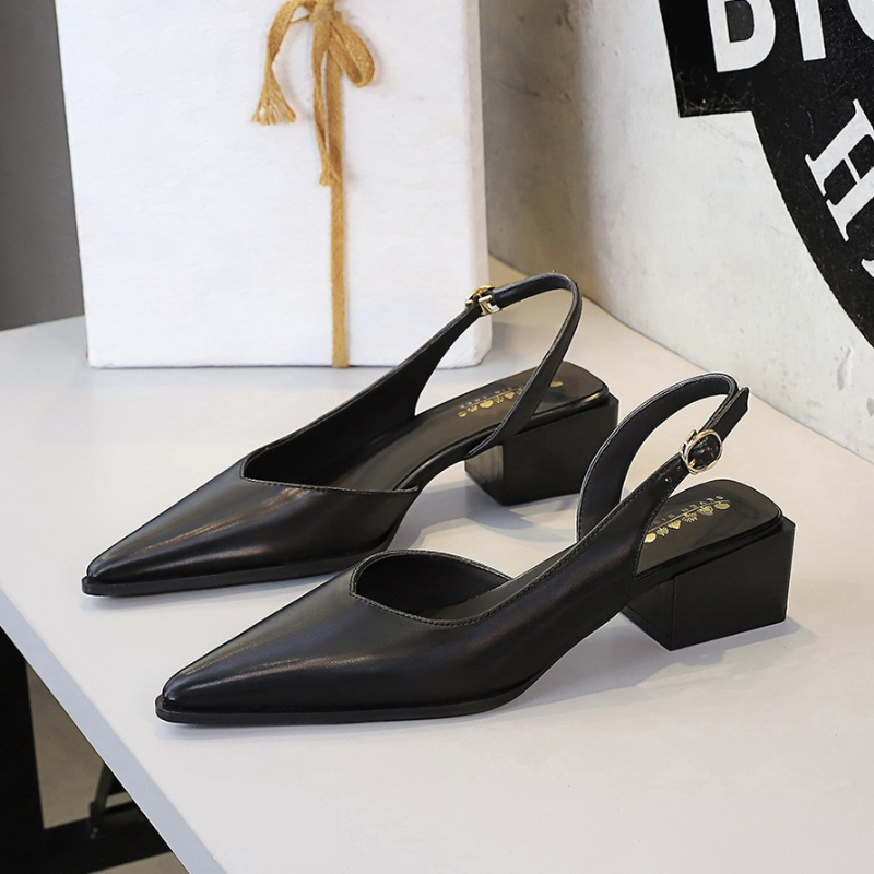Pointed Toe Back Tripod Strap  - đánh giá và giá Dress Shoe Pointed